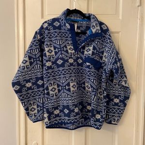 “Vintage” print Patagonia pull over - size men’s Medium